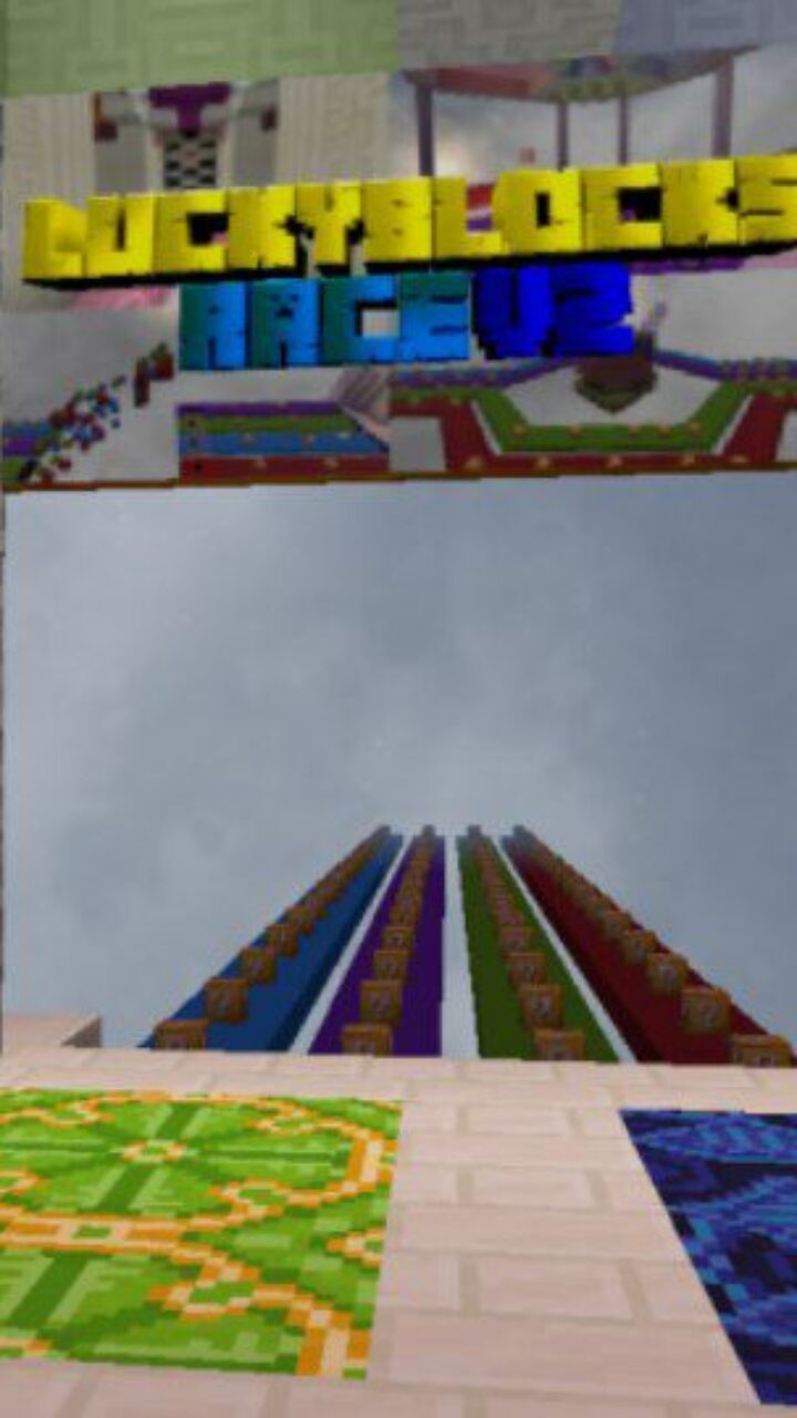 Start from Lucky Block Race Map for Minecraft PE