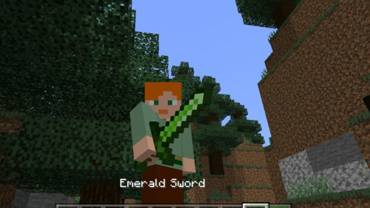 Sword from Emerald Mod for Minecraft PE