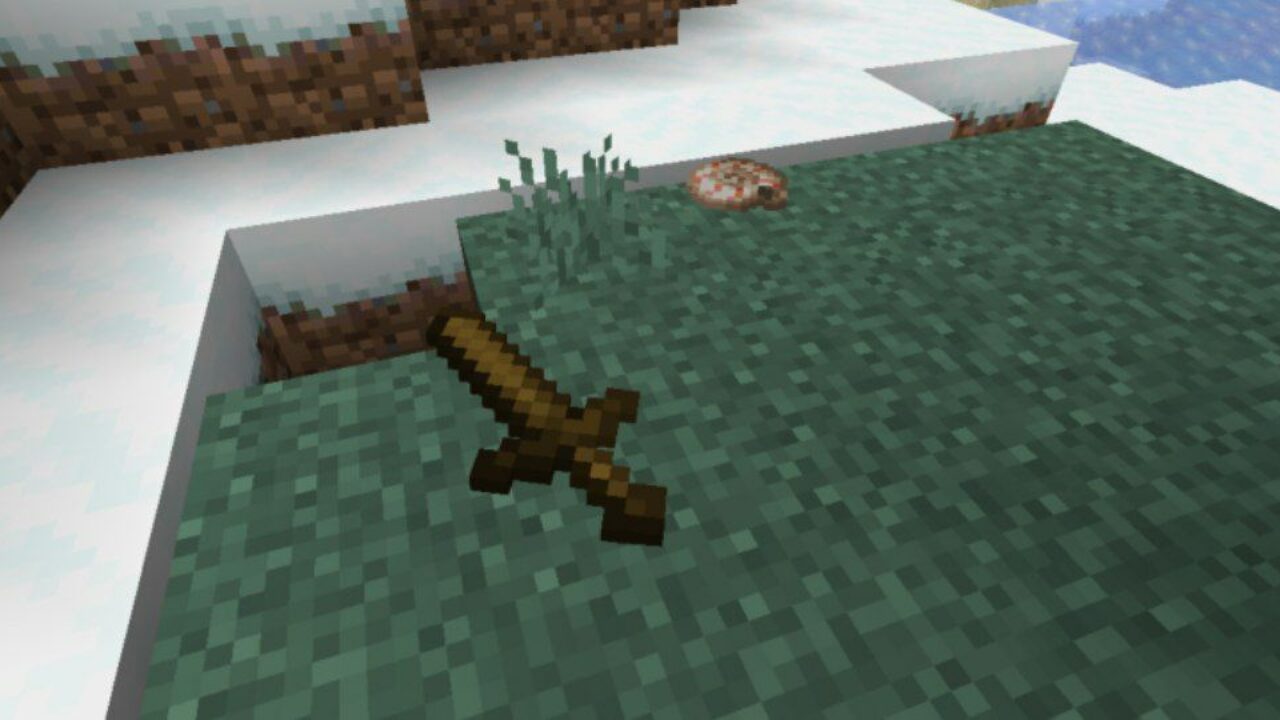 Sword from Objects on the Ground Mod for Minecraft PE