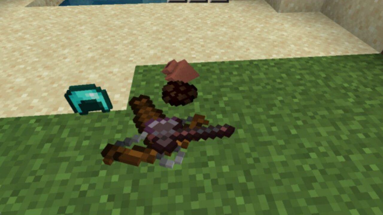 Take Helmet from Lie-Down Items Mod for Minecraft PE