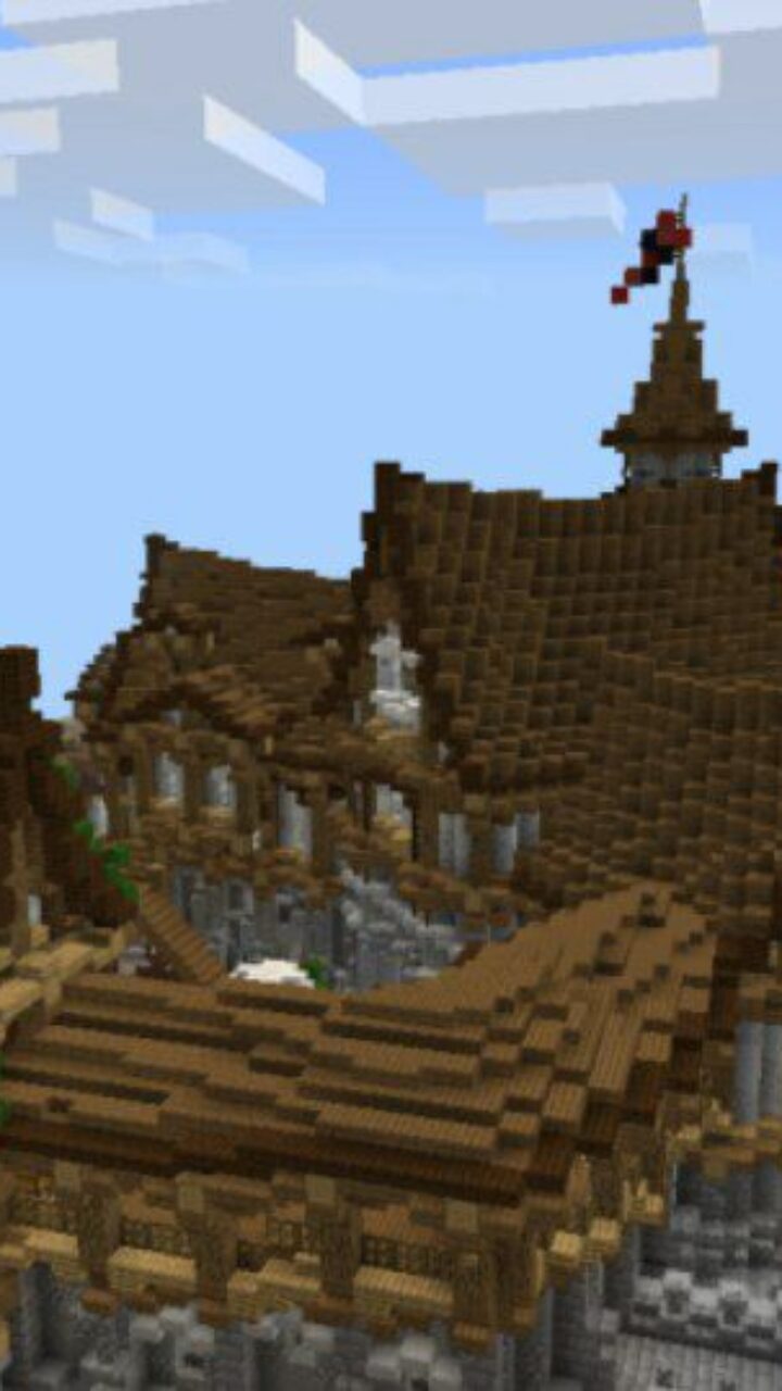 Top View from Two Castles Map for Minecraft PE