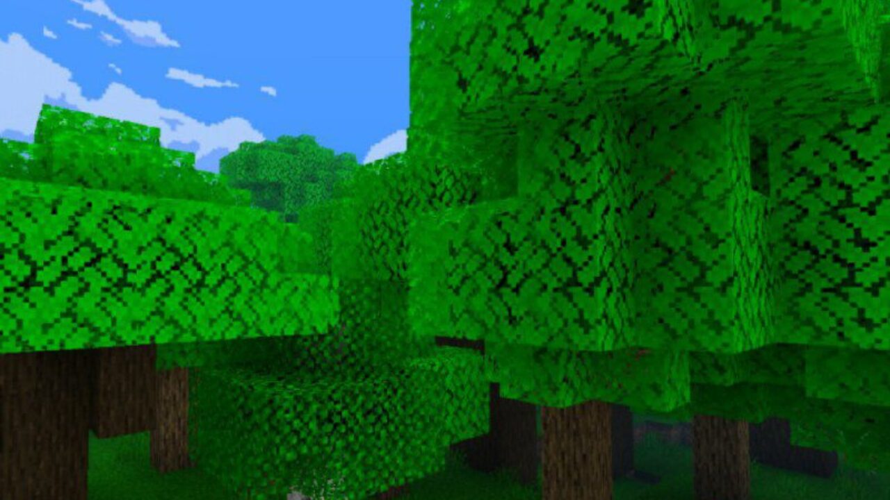 Trees from Bumbli Graphics Texture Pack for Minecraft PE