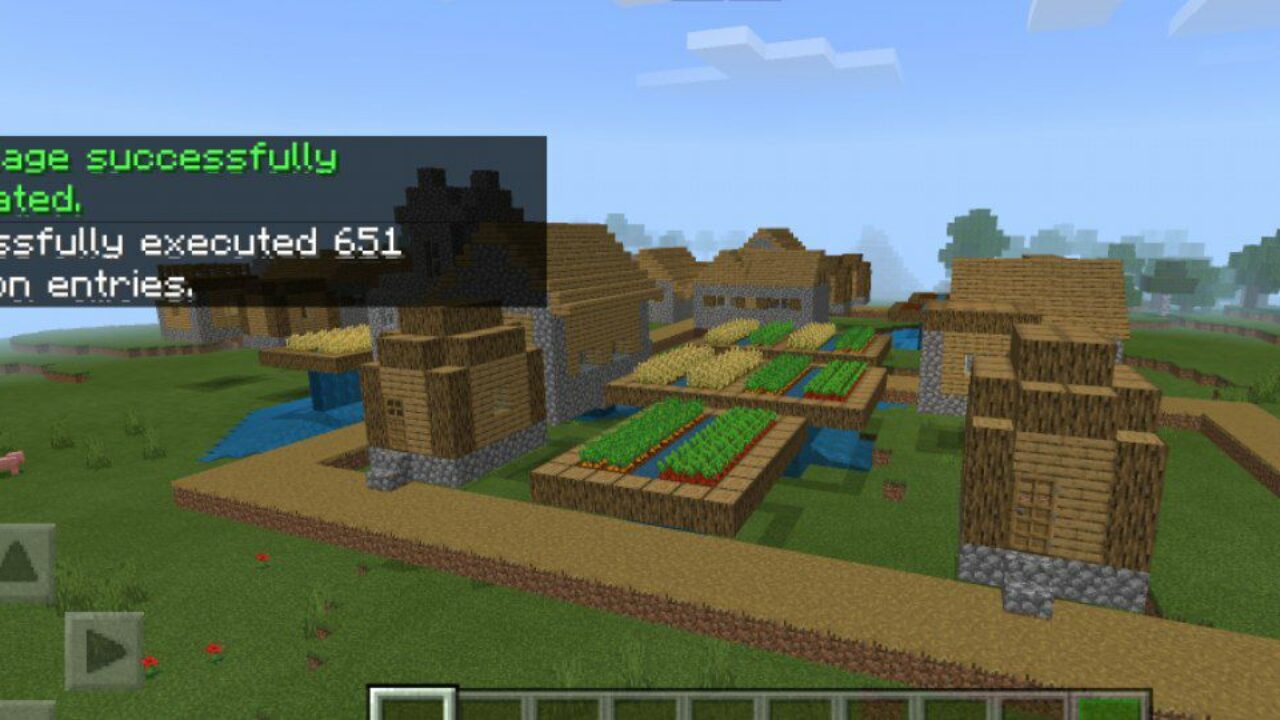 Village from Quick House Mod for Minecraft PE