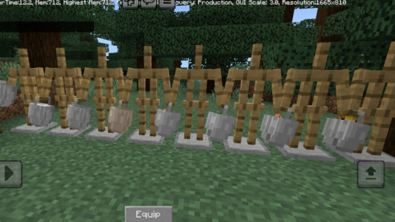 3D Buckets Texture Pack for Minecraft PE