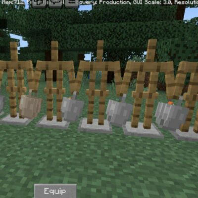 3D Buckets Texture Pack for Minecraft PE