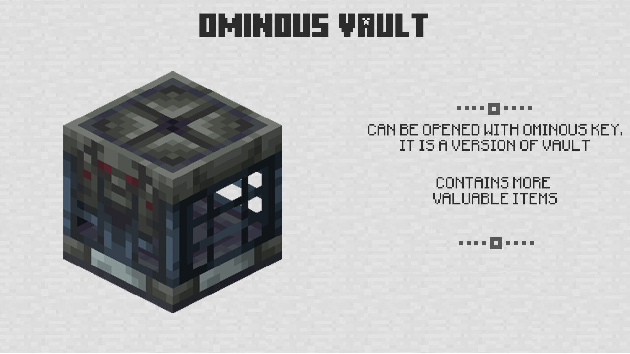 Ominous Vault for Minecraft PE 1.21