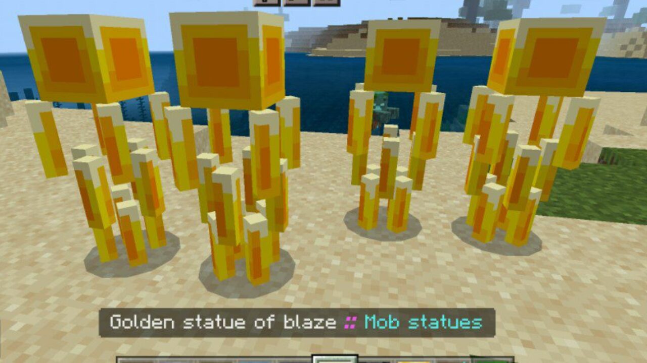 Blaze from Statues Mod for Minecraft PE