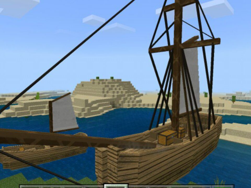 Building Ships Mod for Minecraft PE