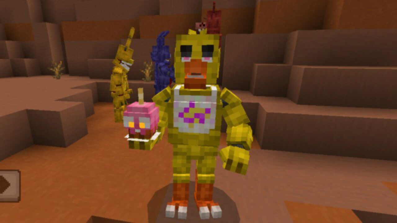 Chica from FNAF Blocks Mod for Minecraft PE