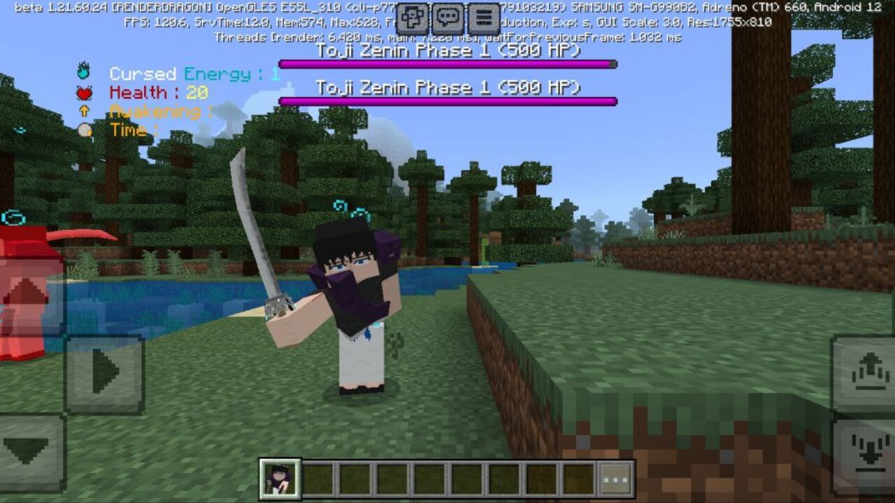 Curse Impact from Jujutsu Kaisen Mod for Minecraft PE