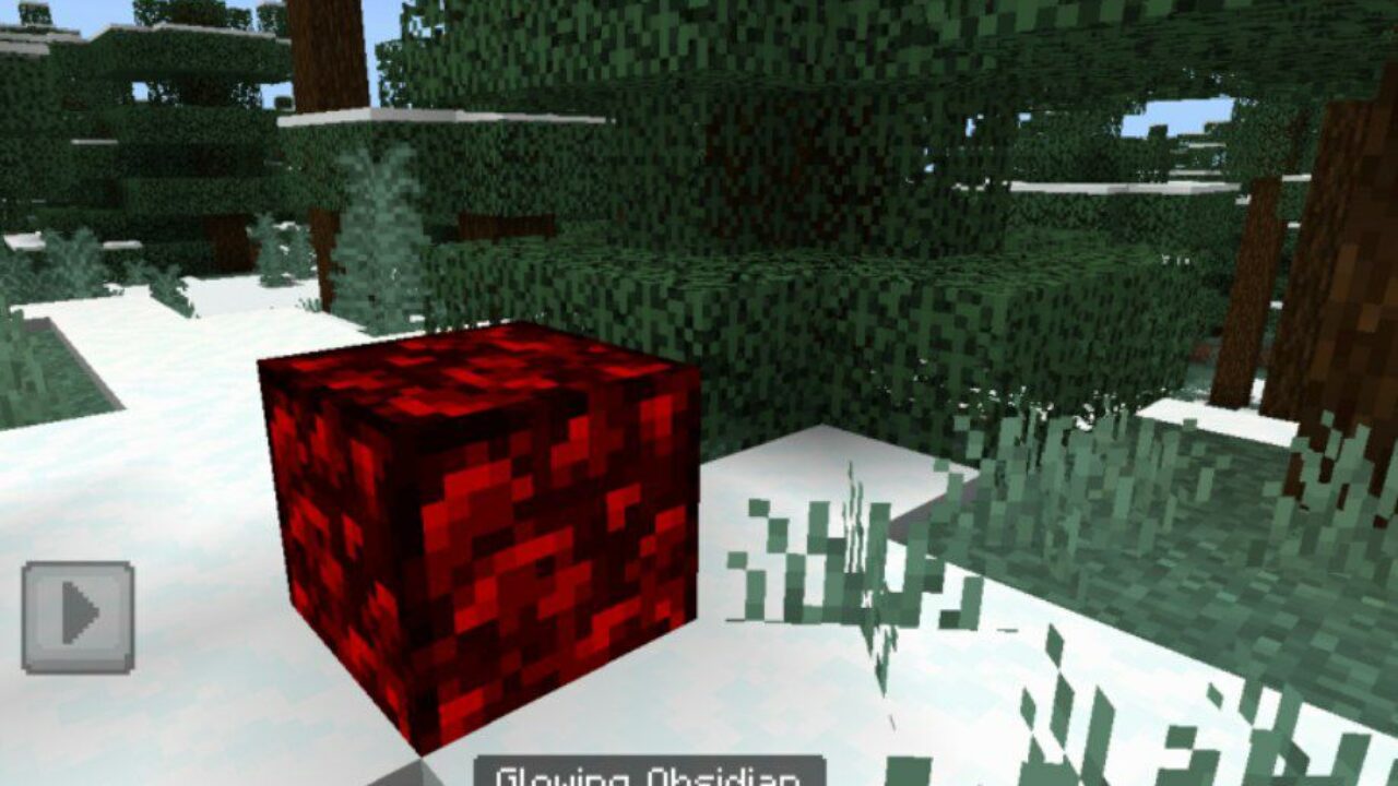 Glowing Obsidian from Nether Reactor Mod for Minecraft PE