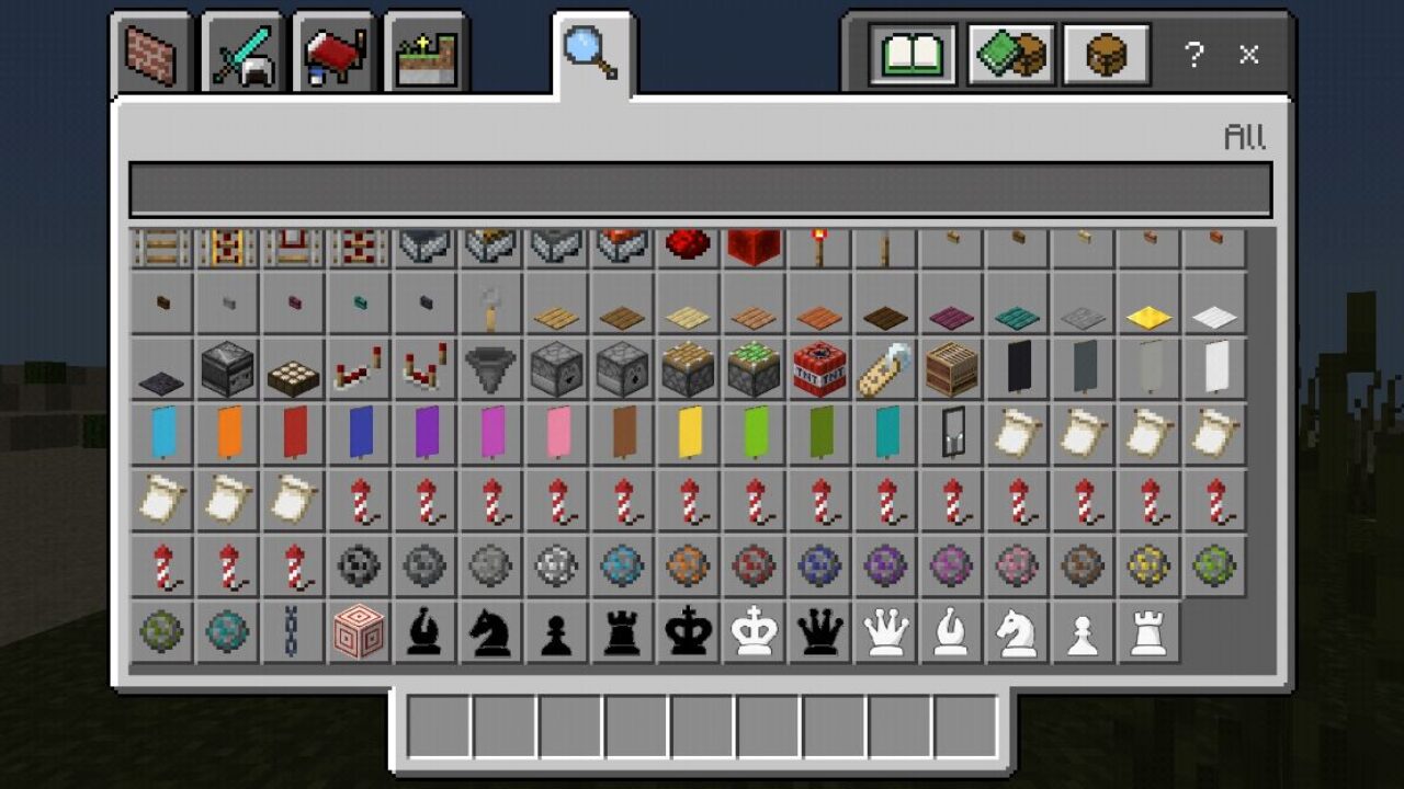 Inventory from Chess Mod for Minecraft PE