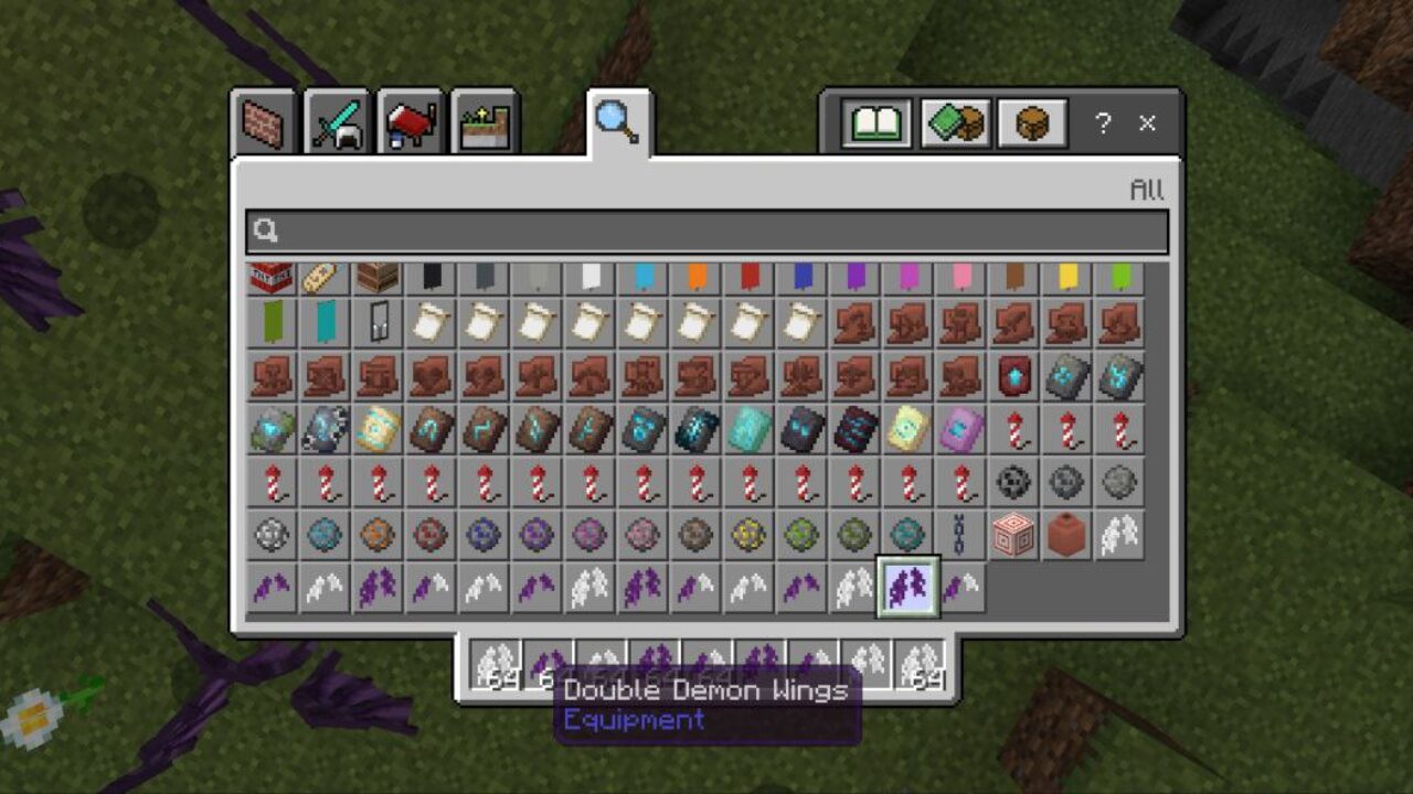 Inventory from DropWings Mod for Minecraft PE