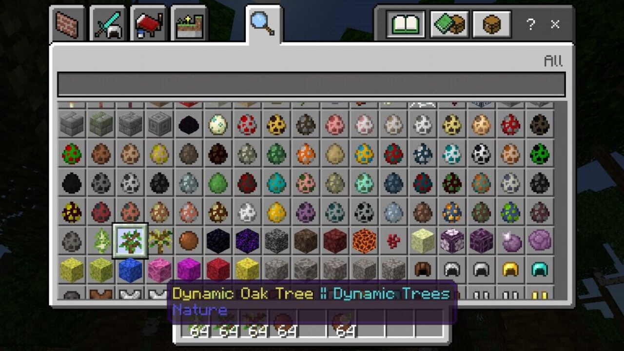 Inventory from Dynamic Trees Mod for Minecraft PE