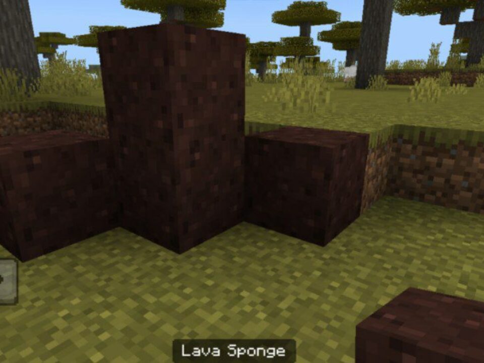 Lava Sponge Mod for Minecraft PE