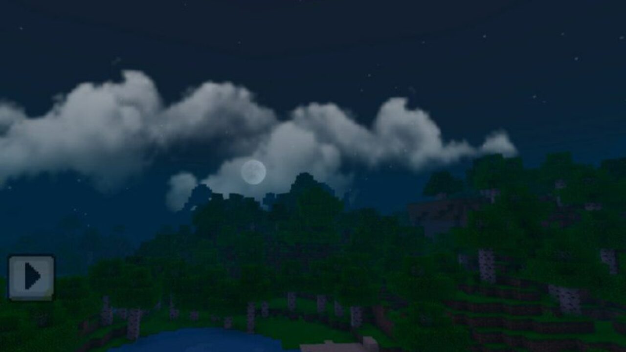 Night from Clouds Texture Pack for Minecraft PE