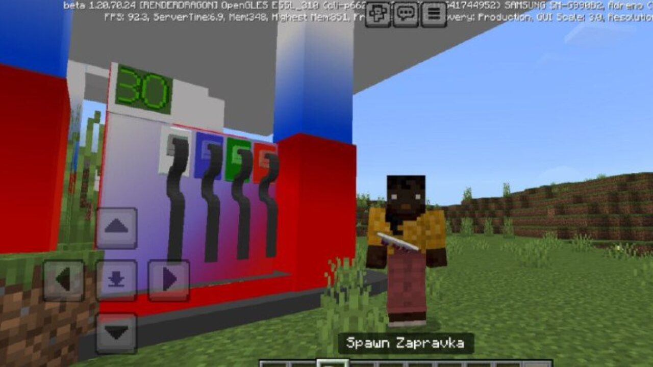 Spawn from Gas Station Mod for Minecraft PE