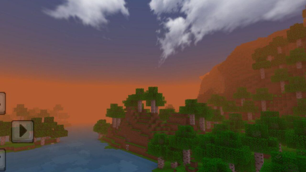 Sunset from Clouds Texture Pack for Minecraft PE