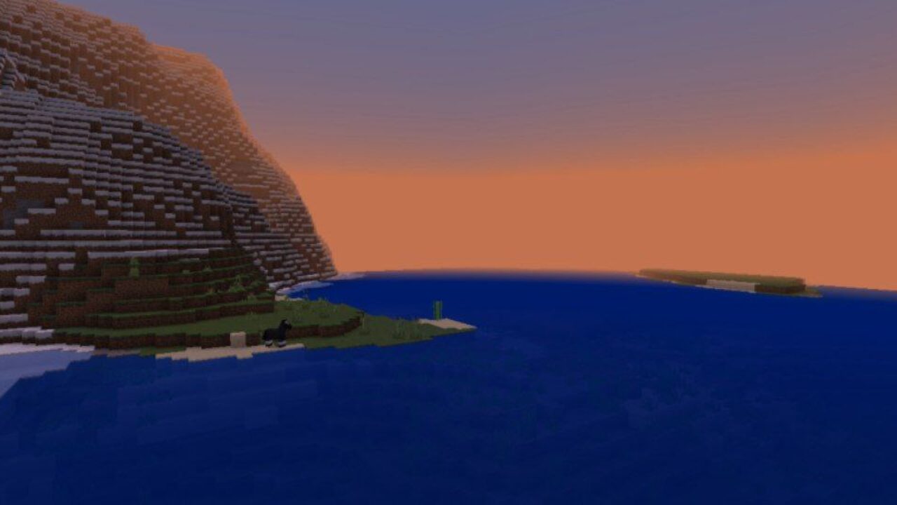 Sunset from Galaxy Shader for Minecraft PE