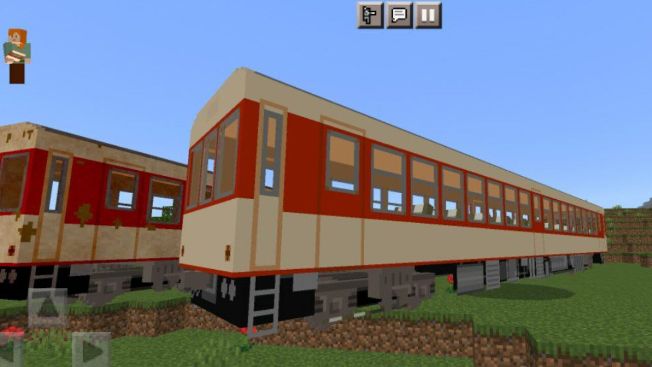 Trains from Railway Mod form Minecraft PE