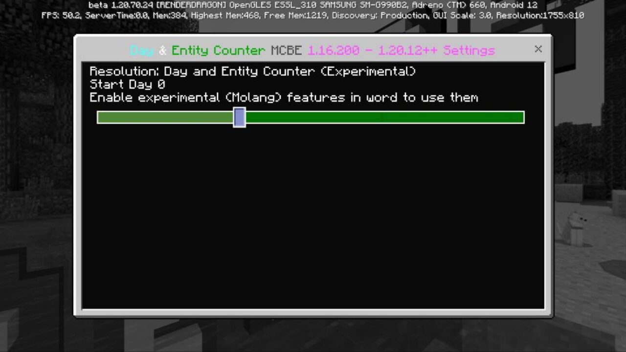 Variants from Day Counter Mod for Minecraft PE