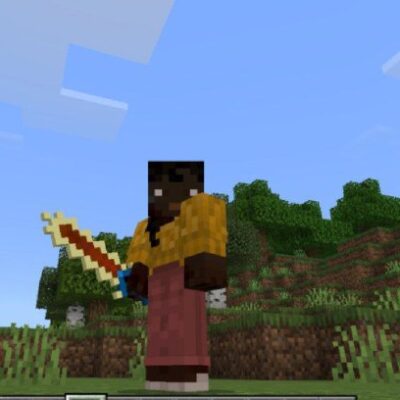Weapons from Minecraft Dungeons Mod for Minecraft PE