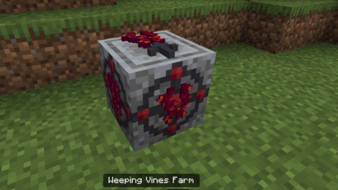 Weeping Vines from Insta Farm Mod for Minecraft PE