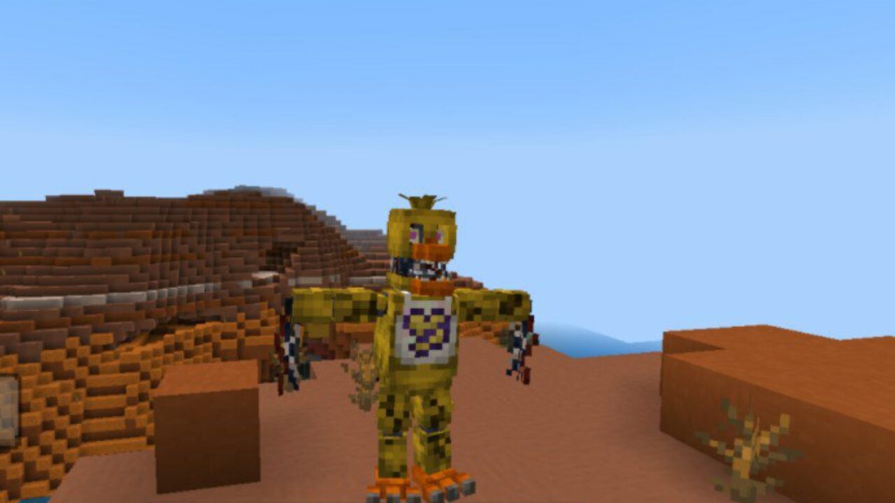 Withered from FNAF Blocks Mod for Minecraft PE