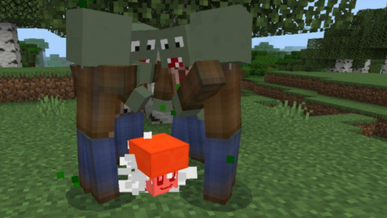 Zombie Attack from Plants vs Zombies 2 Mod for Minecraft PE