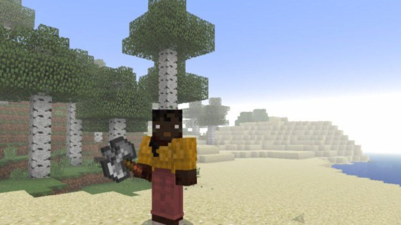 Axe from 100 Days Survival Mod for Minecraft PE