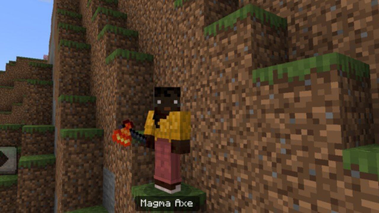 Axe from Magma Plus Mod for Minecraft PE