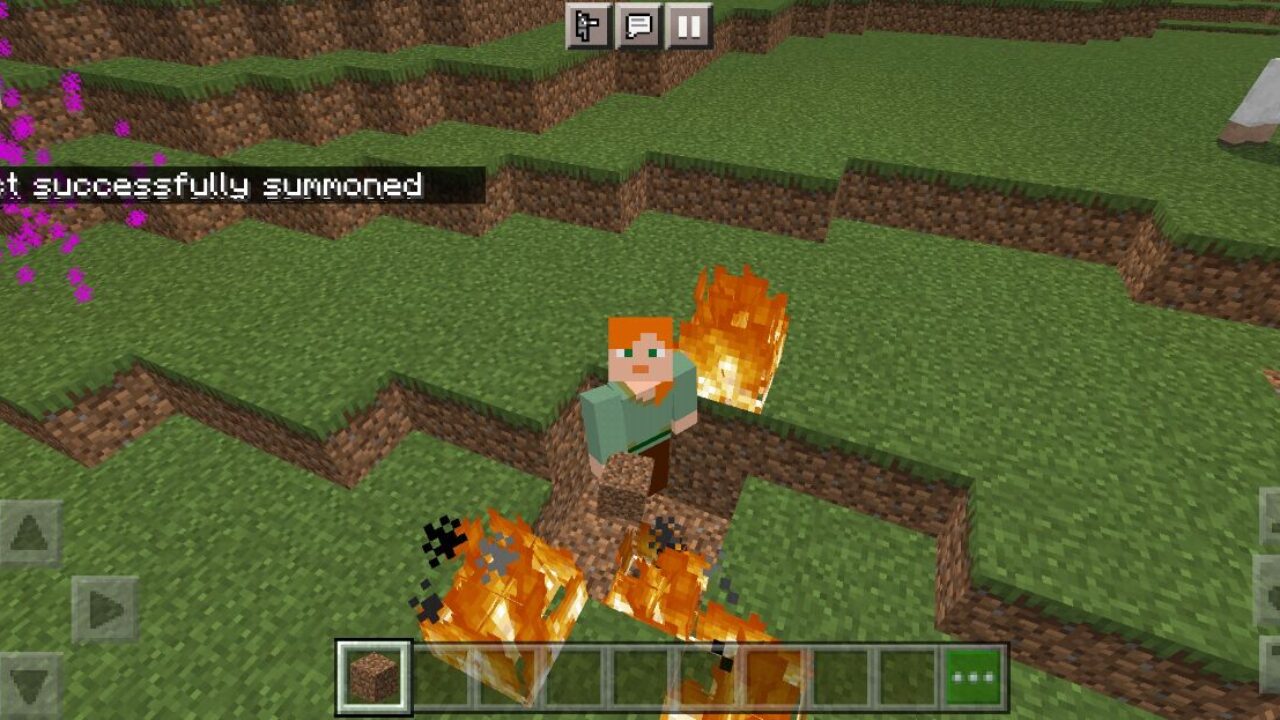 Fireball from Spawn Unsummonables Mod for Minecraft PE