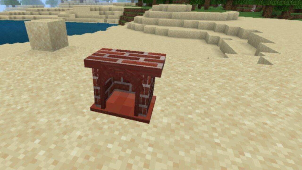 Fireplace from Remon Furniture Mod for Minecraft PE