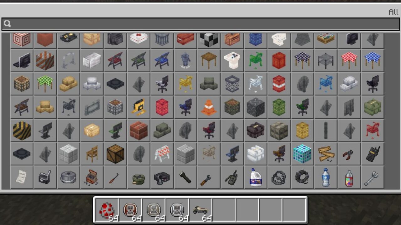 Inventory from DeadZone Mod for Minecraft PE