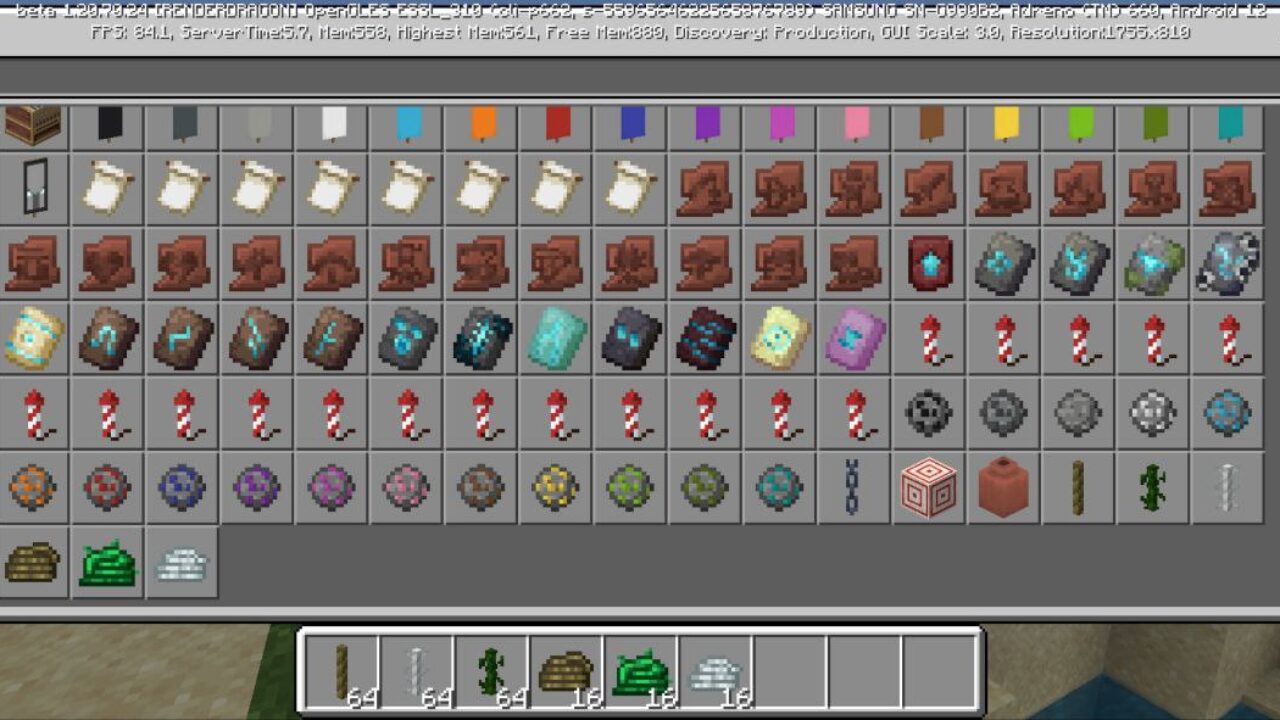 Inventory from Knots and Ropes Mod for Minecraft PE