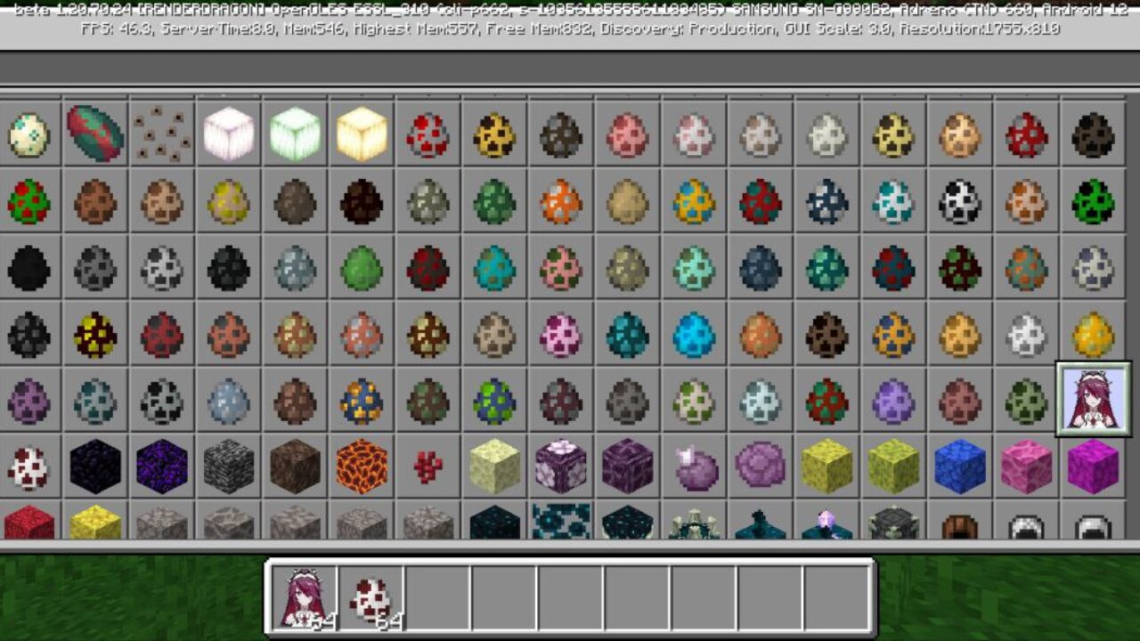 Inventory from WakHimpact Mod for Minecraft PE