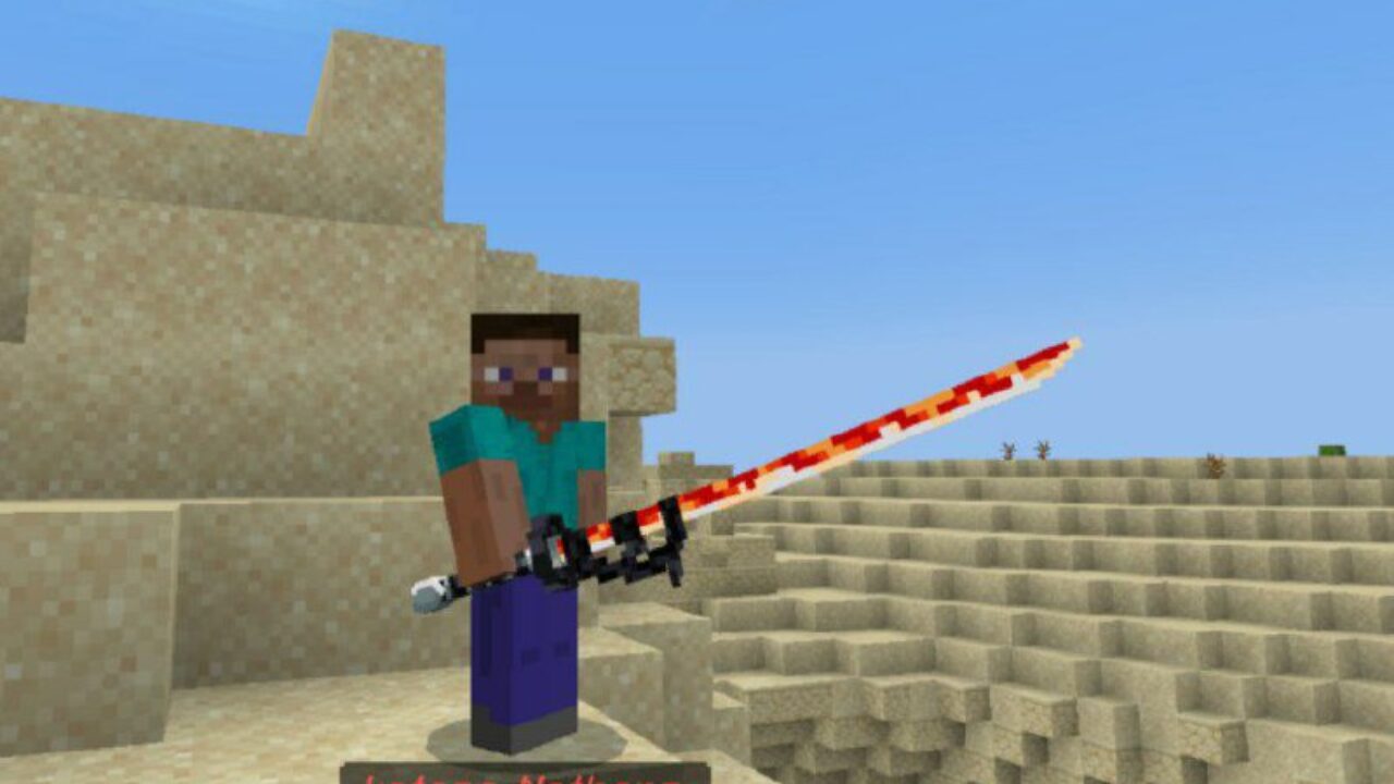 Katana from Boss Demon King Mod for Minecraft PE