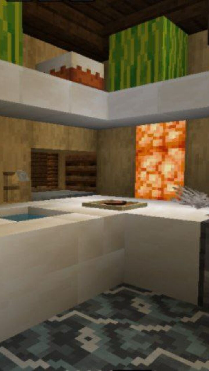 Kitchen from Underwater House Map for Minecraft PE