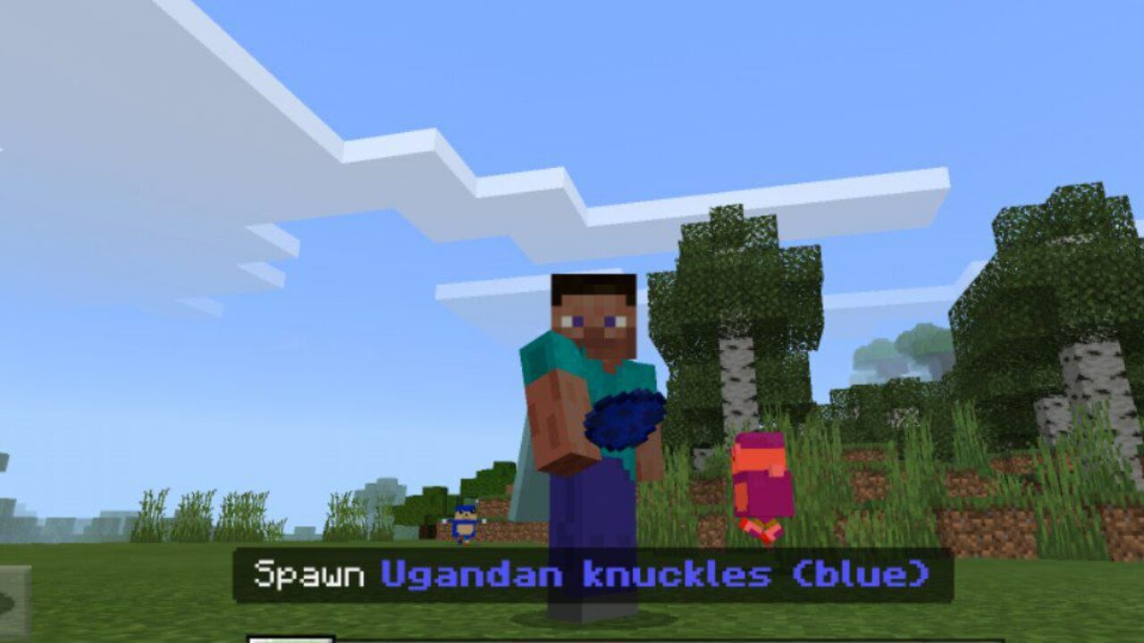 Mobs from Uganda Knuckles Mod for Minecraft PE
