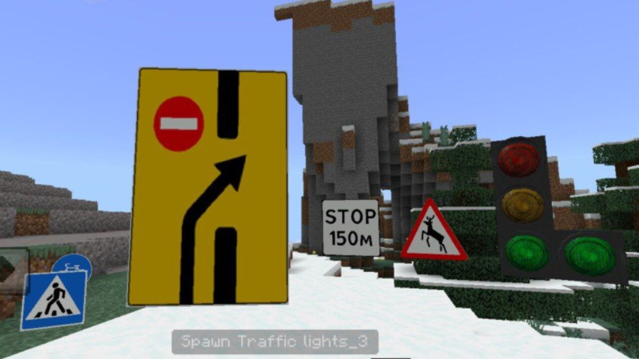 More Variants from Road Signs Mod for Minecraft PE