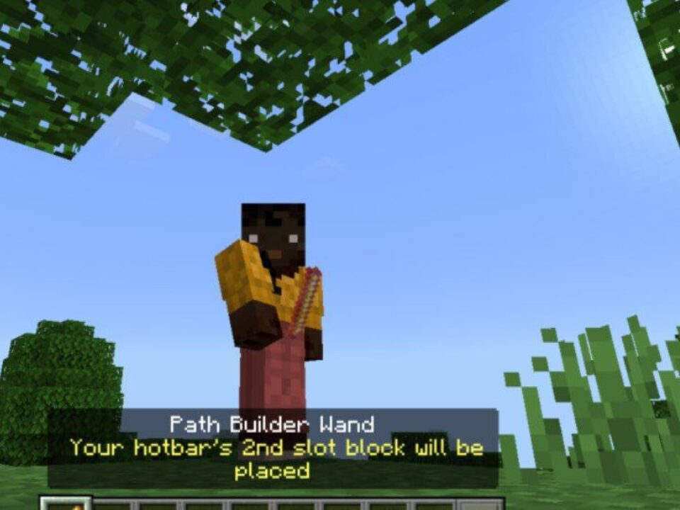 Path Builder Wand Mod for Minecraft PE