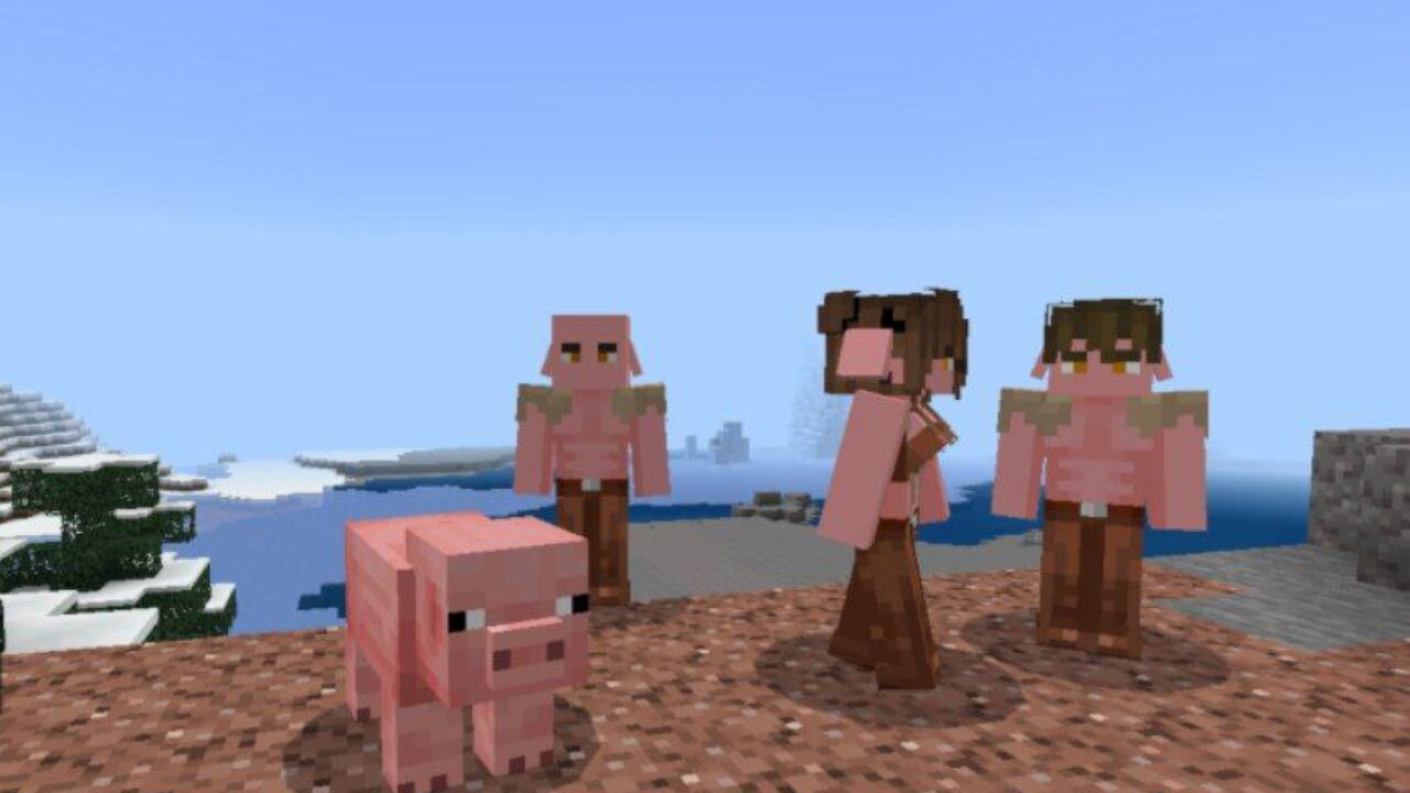 Pig from Human Player Mob Mod for Minecraft PE