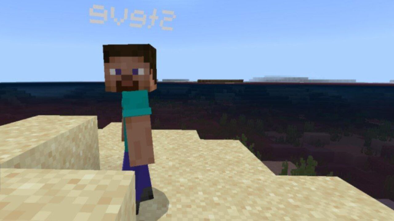 Player from The Man from the Fog Mod for Minecraft PE