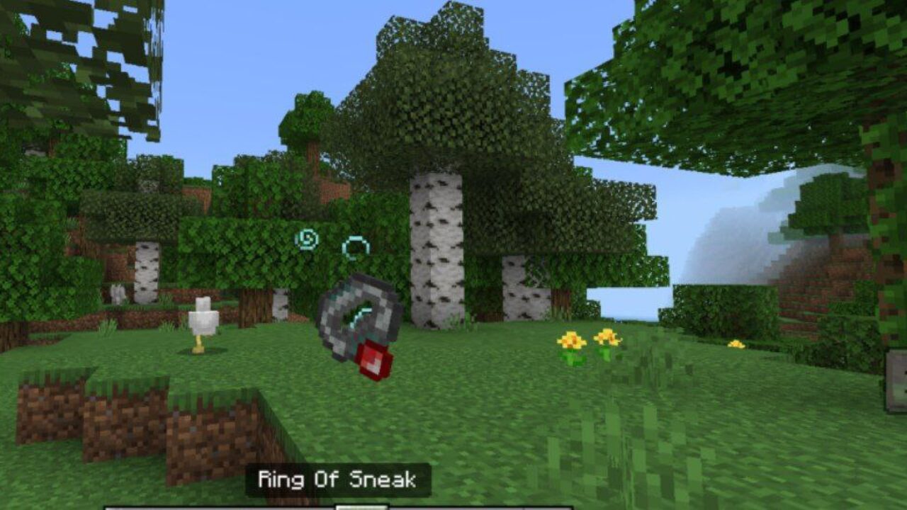 Sneak from Power Rings Mod for Minecraft PE
