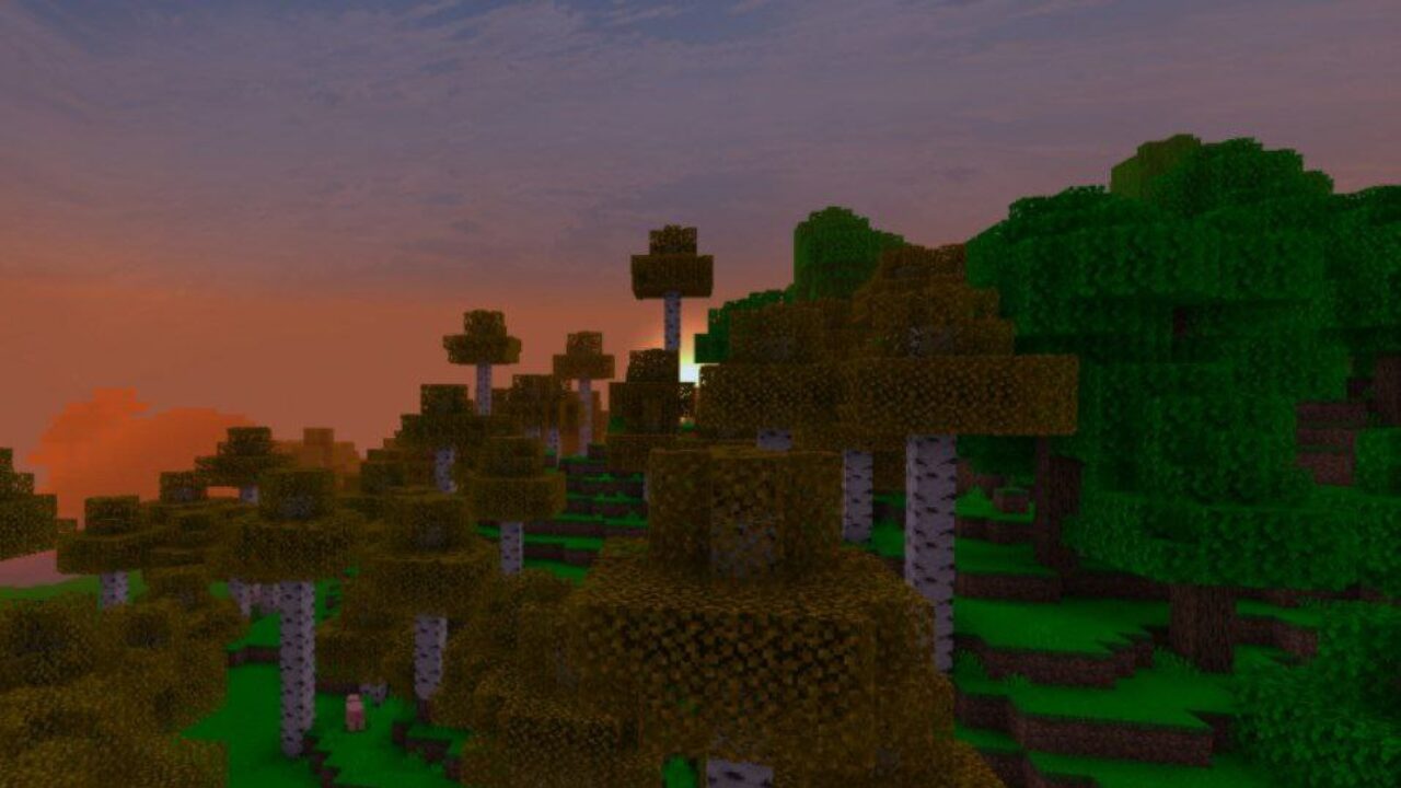 Sunset from Ale Shader for Minecraft PE