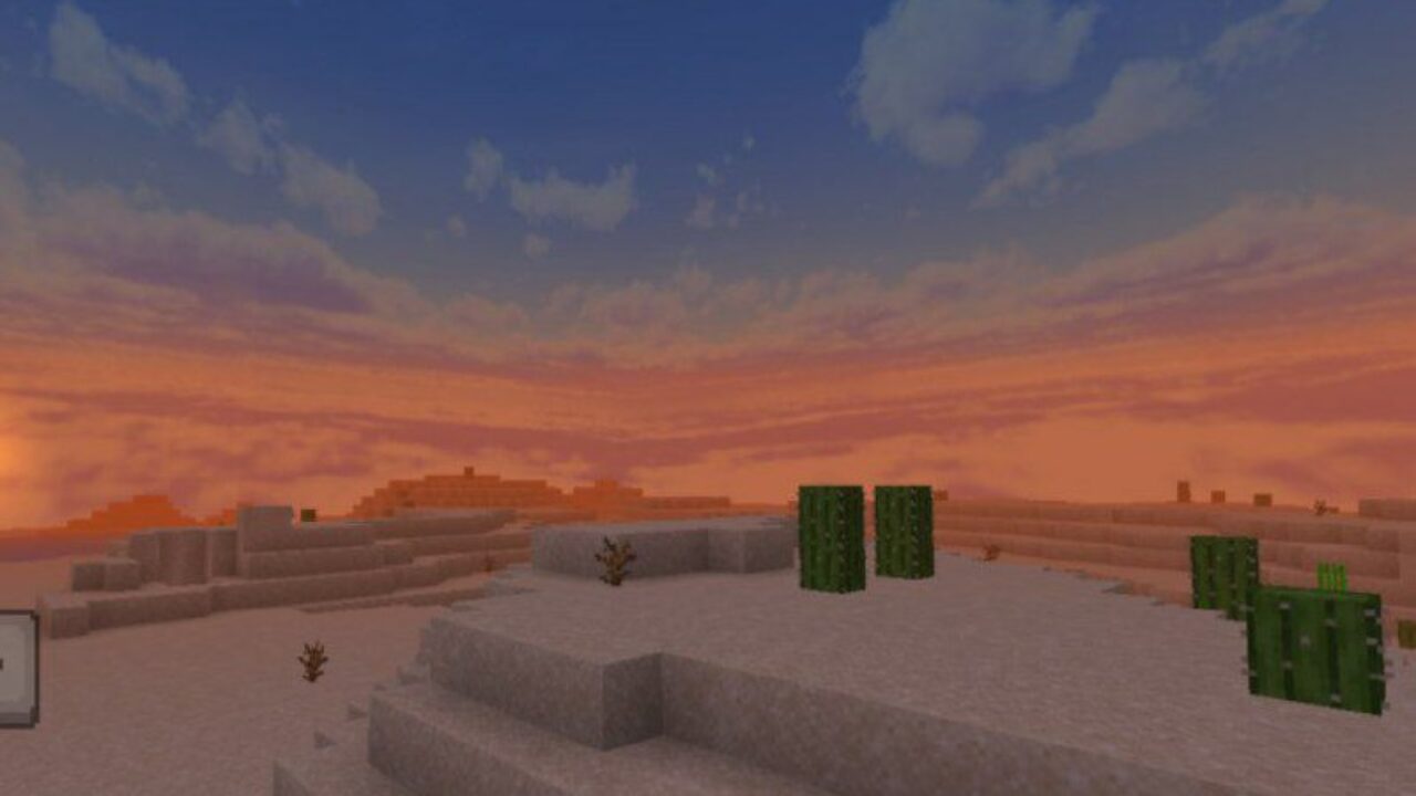 Sunset from Realismo Graphics Texture Pack for Minecraft PE