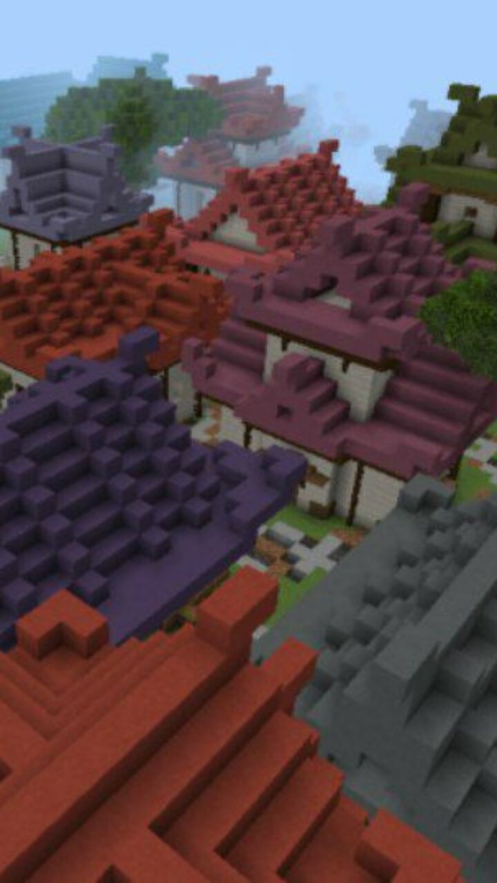 Top View from Wanos Flower Capital Map for Minecraft PE