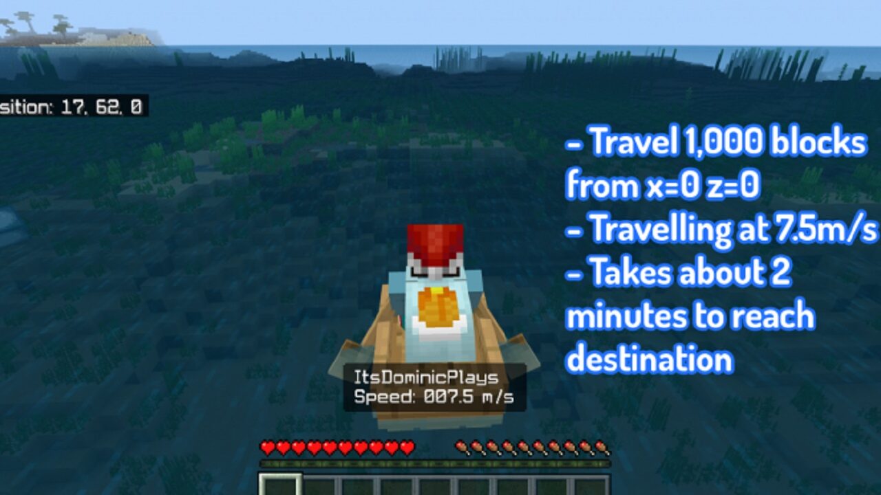Travel from Speedometer Mod for Minecraft PE