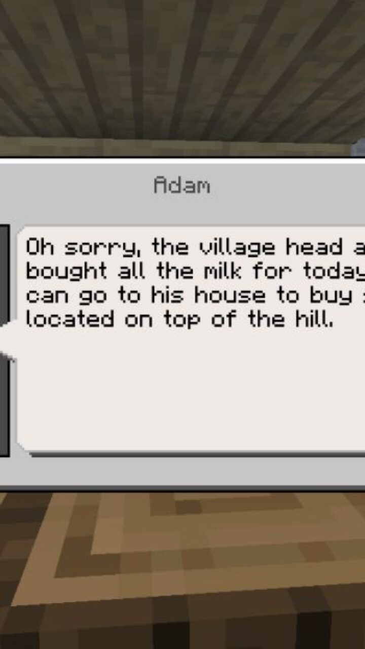 Dialogue from Legend of Kuyang Map for Minecraft PE