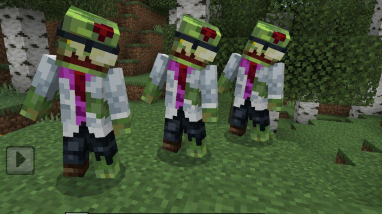 Enemies from Zombie Boss Mod for Minecraft PE